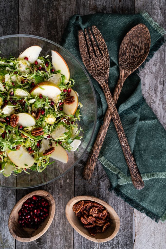 Shaved Brussel Sprouts Salad With Lemon Honey Vinaigrette