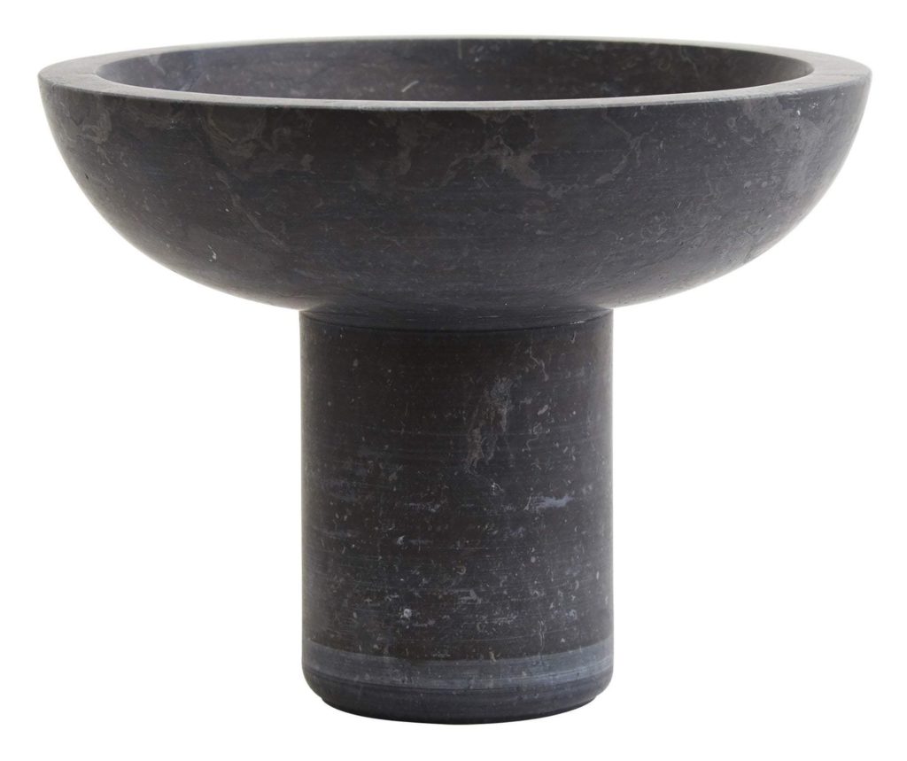 Jayson Home_Black Marble Footed Bowl