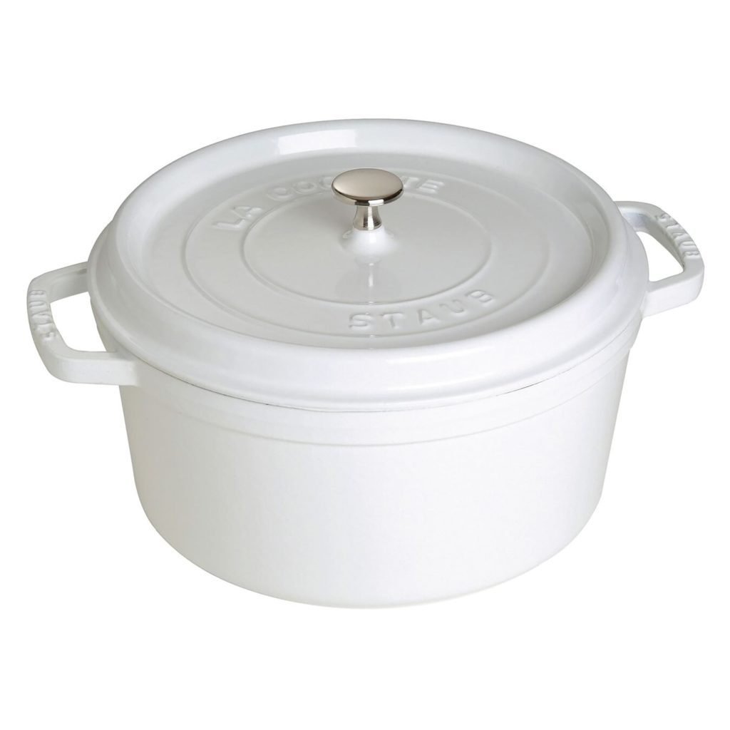 Staub_White Cast Iron Dutch Oven