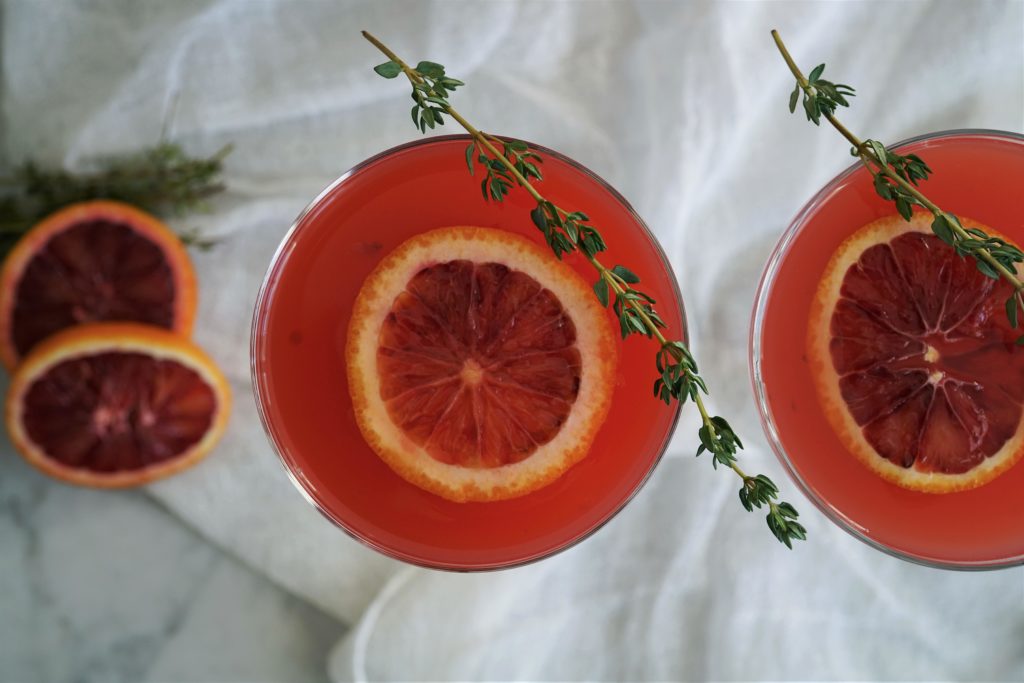 Blood Orange & Pineapple Prosecco Cocktail