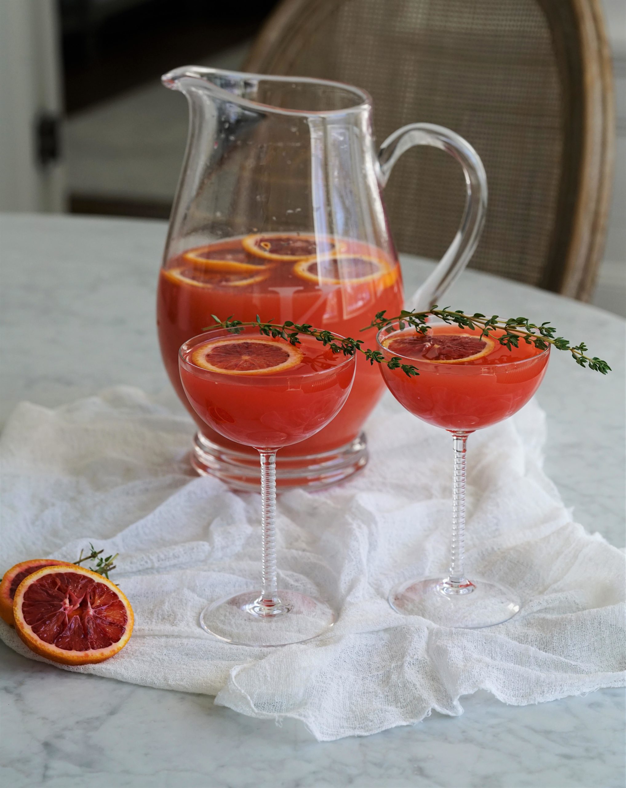 Blood Orange & Pineapple Prosecco Punch