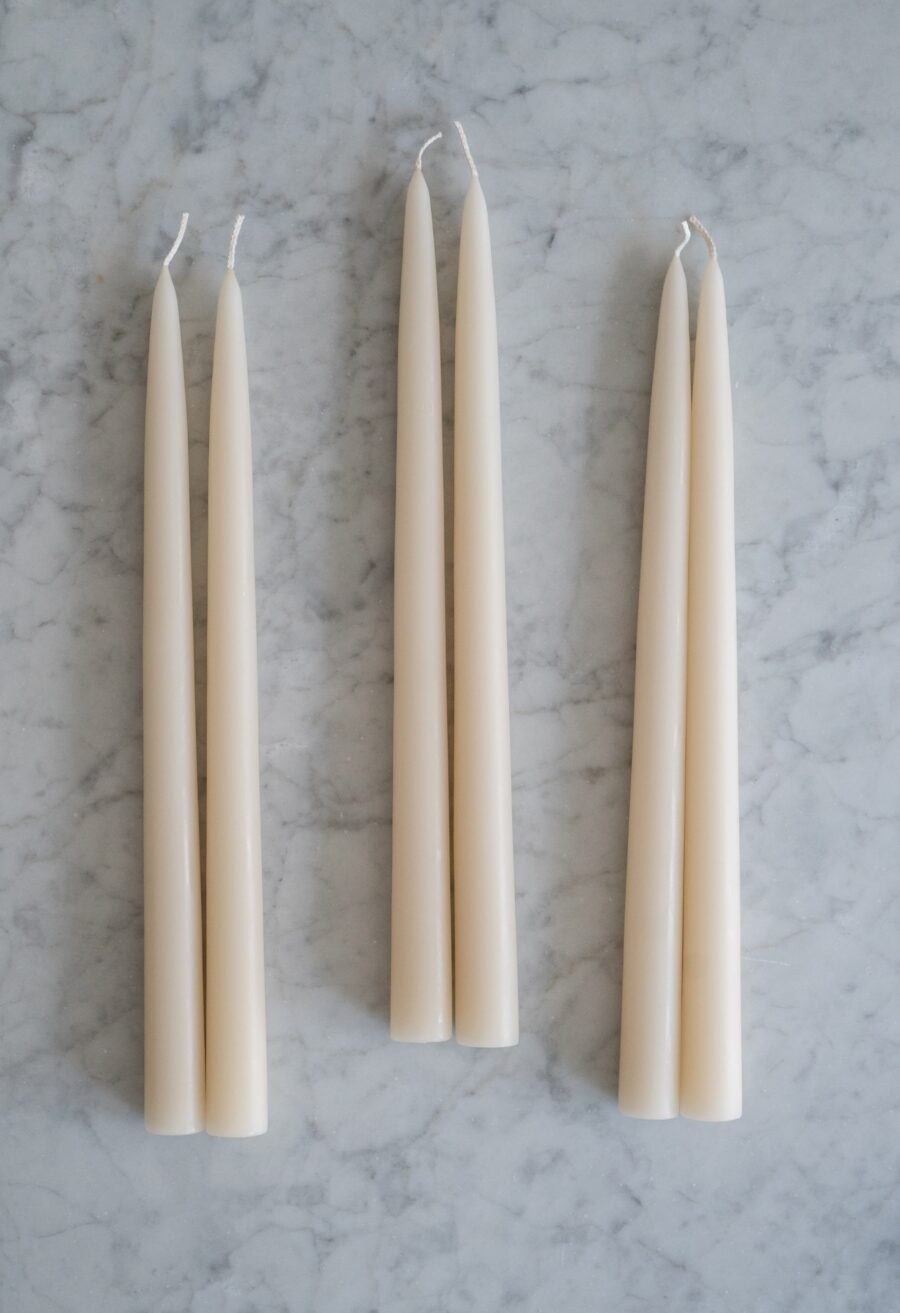 dipped tappered candles