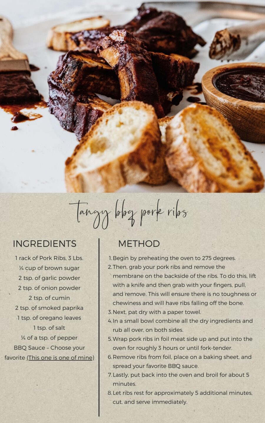 Digital Cookbook Tangy BBQ Ribs Recipe