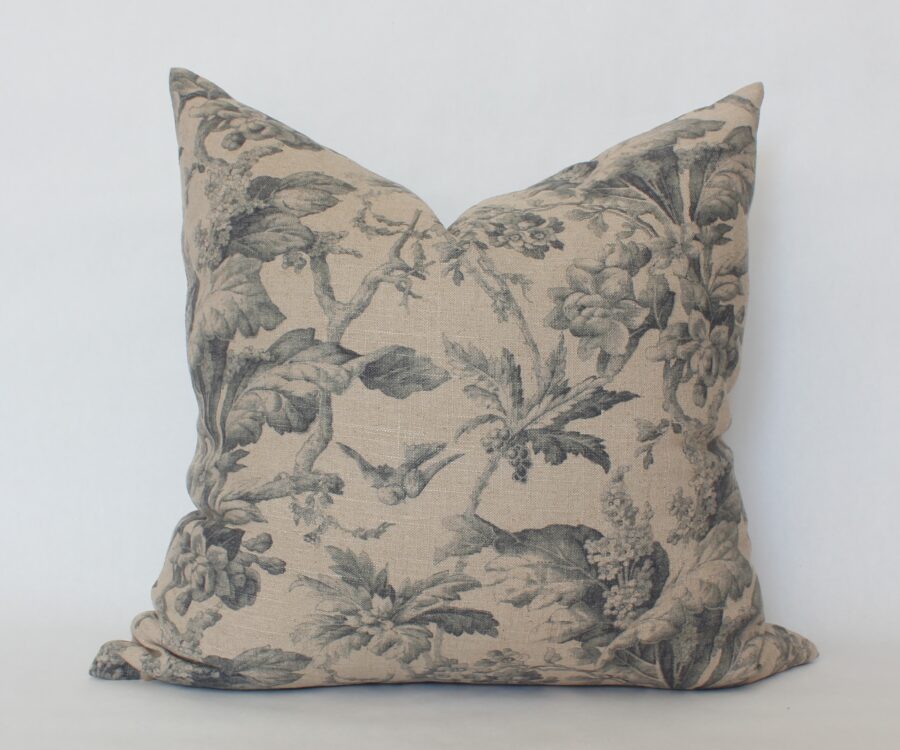 light brown floral pillow cover