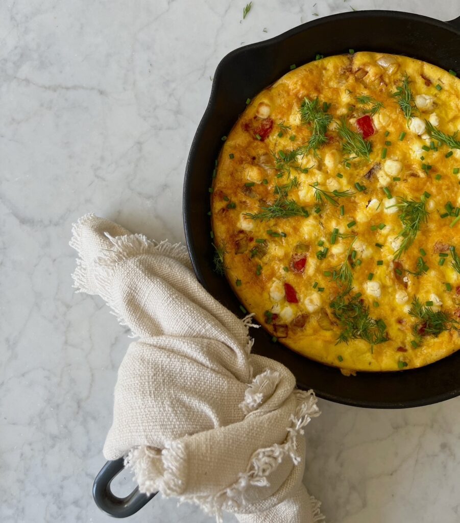 Spring Frittata With Red Peppers