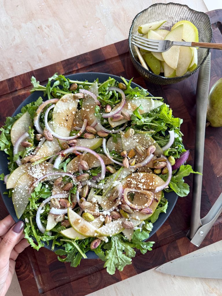 Spicy Pear Arugula Salad